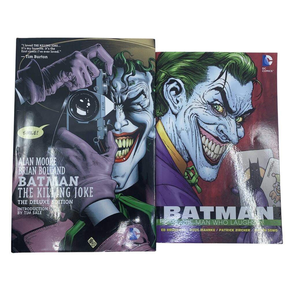 Batman Killing Joke HC & Batman The Man Who Laughs TPB DC Graphic Novel Lot